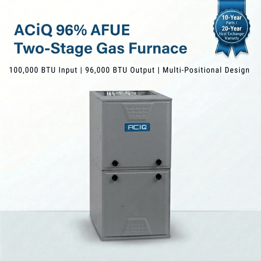 ACiQ 100,000 BTU Gas Furnace 96% AFUE Two-Stage, 24.5" Wide, Multi-Positional