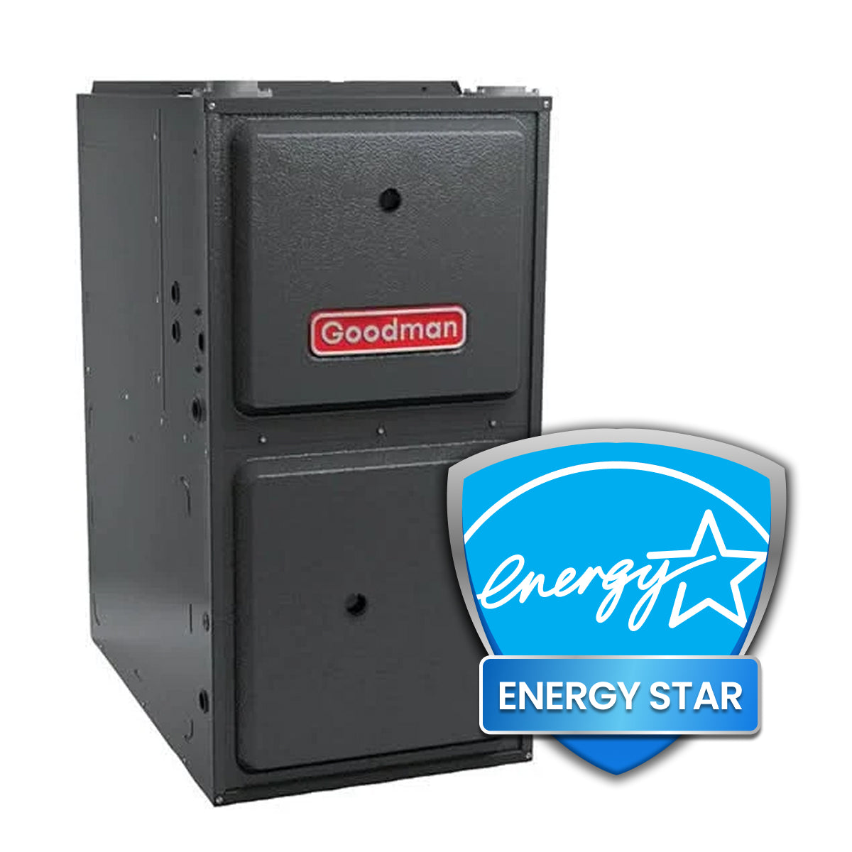 Goodman 80,000 BTU 96% AFUE Two Stage Gas Furnace, Downflow/Horizontal, 17.5″ Wide