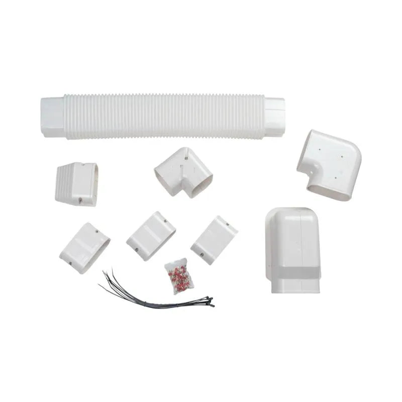 White Line Set Cover Guard – Complete Wall Duct Kit (12 ft.)