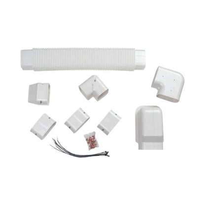 White Line Set Cover Guard – Complete Wall Duct Kit (12 ft.)