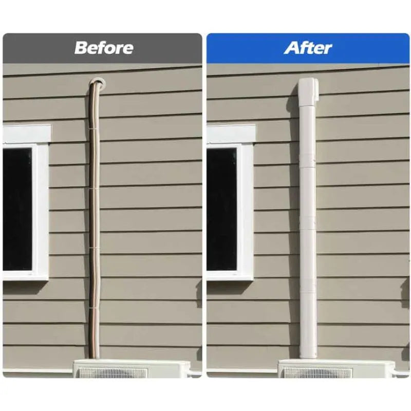 White Line Set Cover Guard – Complete Wall Duct Kit (12 ft.)