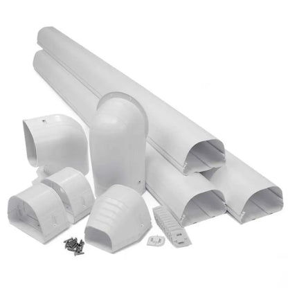 White Line Set Cover Guard – Complete Wall Duct Kit (12 ft.)
