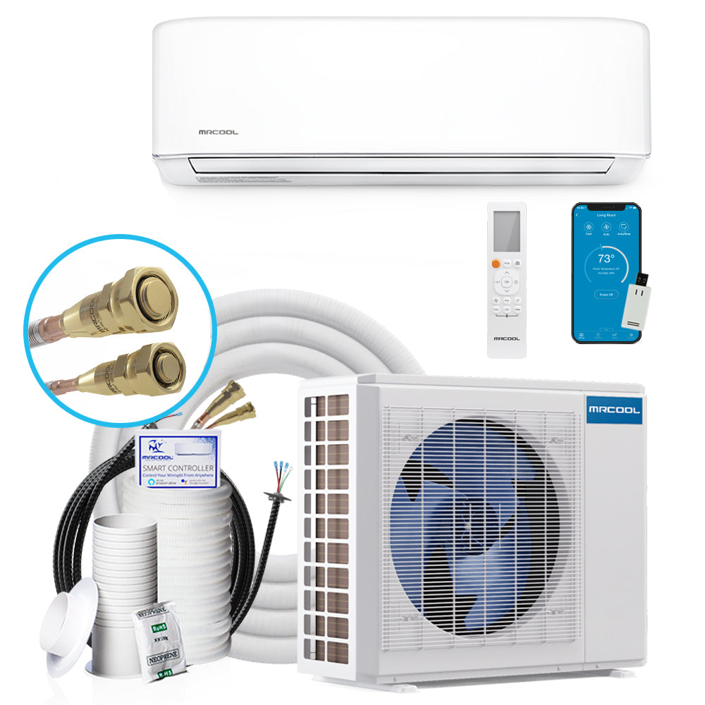 DIY 4th Generation E Star 36k BTU Ductless Mini-Split Heat Pump Complete System - 208-230V/60Hz