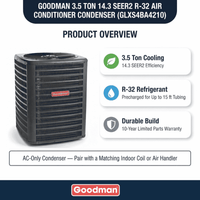 Goodman 3.5 Ton 14.3 SEER2 R-32 Air Conditioner Condenser