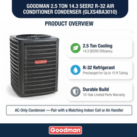 Goodman 2.5 Ton AC Condenser Unit 14.3 SEER2, R32