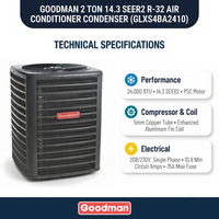Goodman 2 Ton 14.3 SEER2 R-32 Air Conditioner Condenser