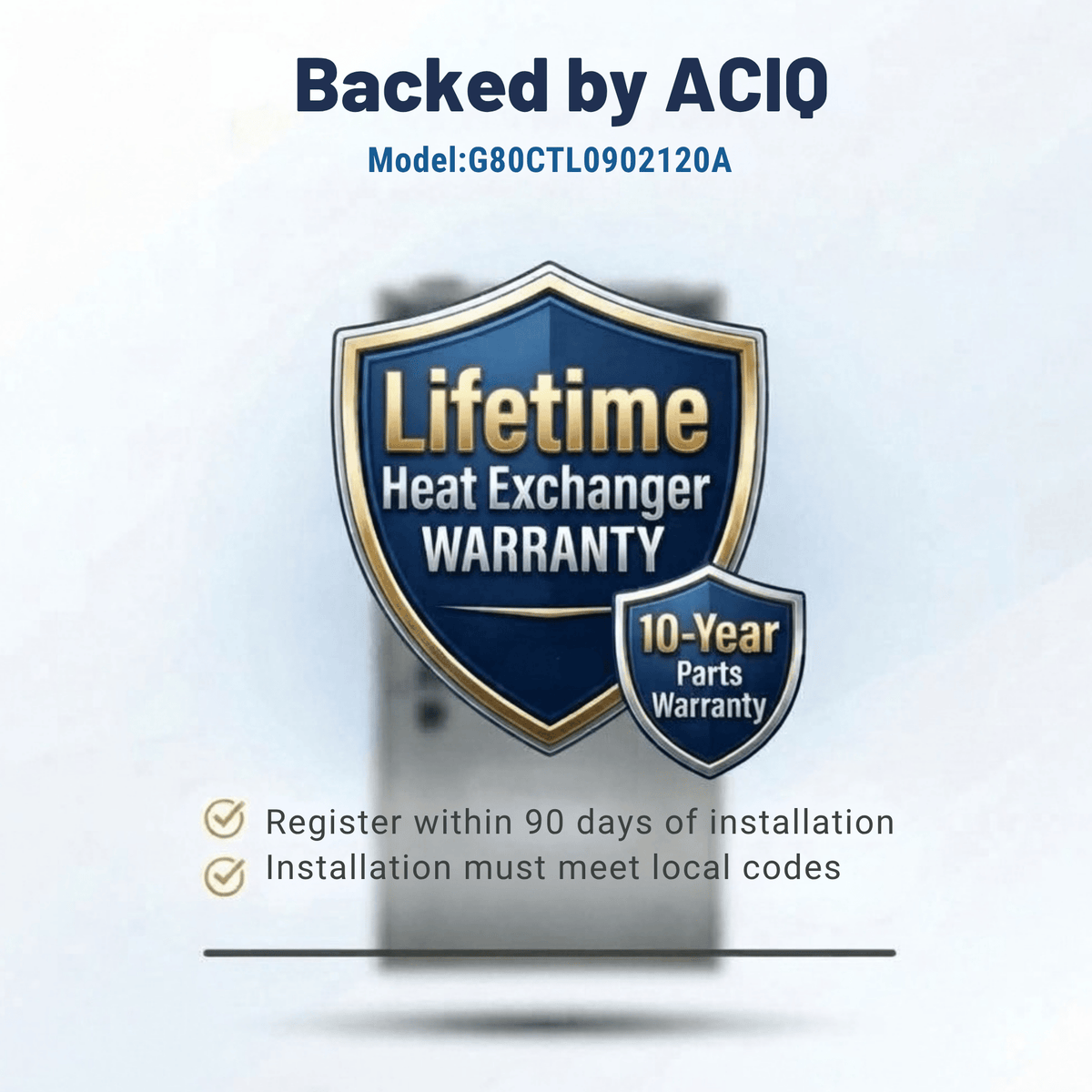ACiQ 80,000 BTU Gas Furnace 80% AFUE Two-Stage, 21" Wide, Multi-Positional