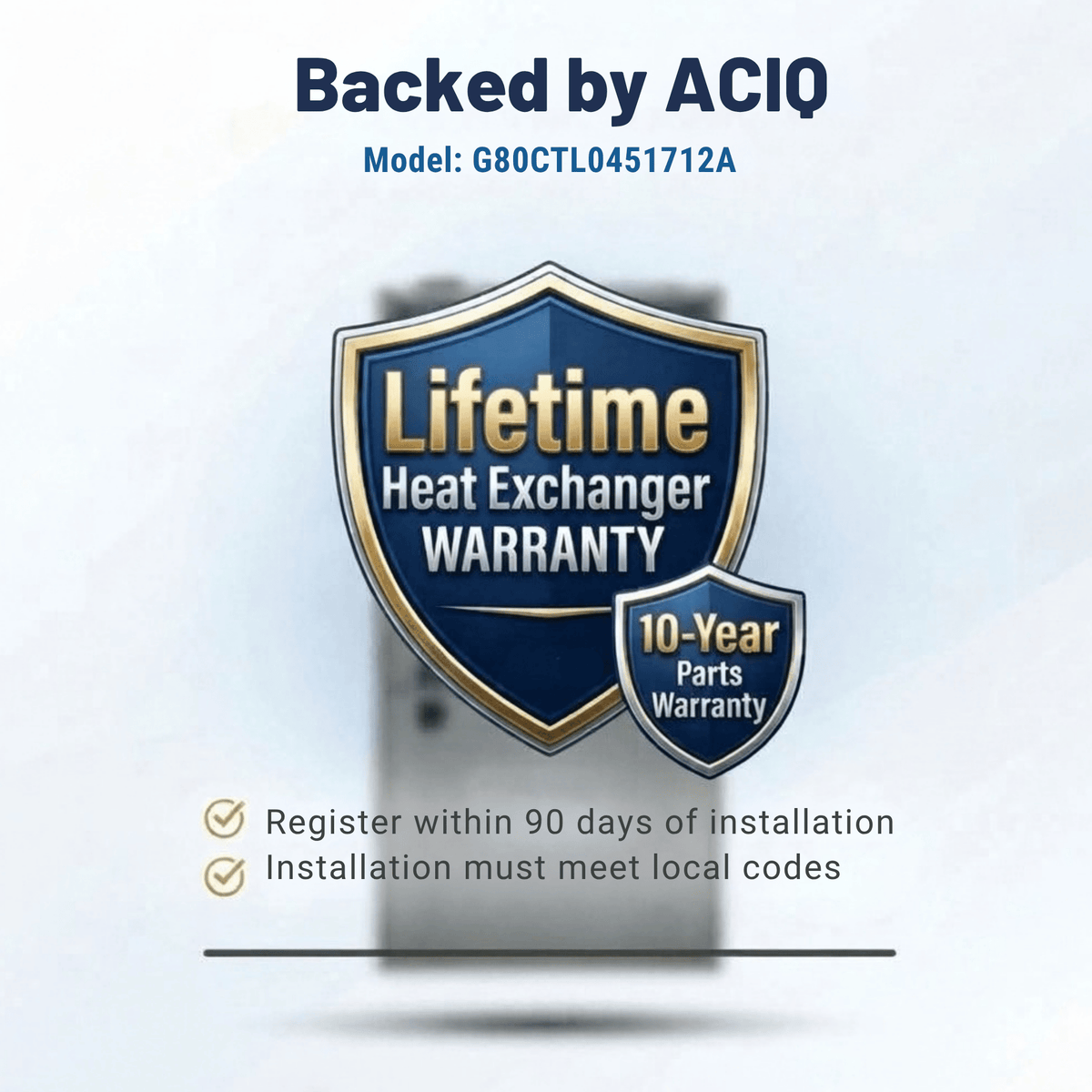 ACiQ 40,000 BTU Gas Furnace 80% AFUE Two-Stage, 17.5" Wide, Multi-Positional