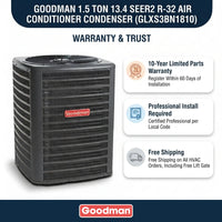 Goodman 1.5 Ton 13.4 SEER2 R-32 Air Conditioner Condenser