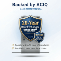 ACiQ 100,000 BTU Furnace Gas/Propane 80% Single-Stage, 21" Wide, Multi-Positional