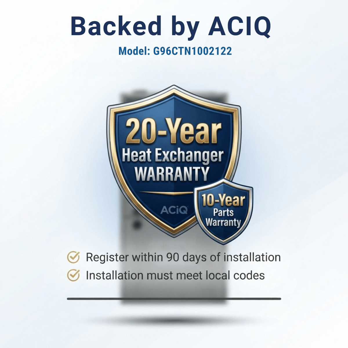 ACiQ 100,000 BTU Gas Furnace 96% AFUE Two-Stage, 24.5" Wide, Multi-Positional