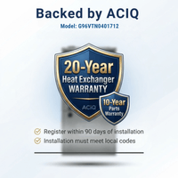 ACiQ 40,000 BTU Gas Furnace 96% AFUE Two-Stage, 17.5" Wide, Multi-Positional