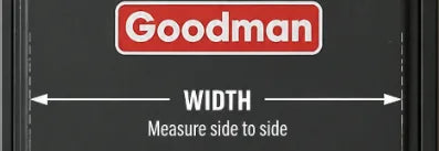 Cabinet front showing width measured outer edge to outer edge